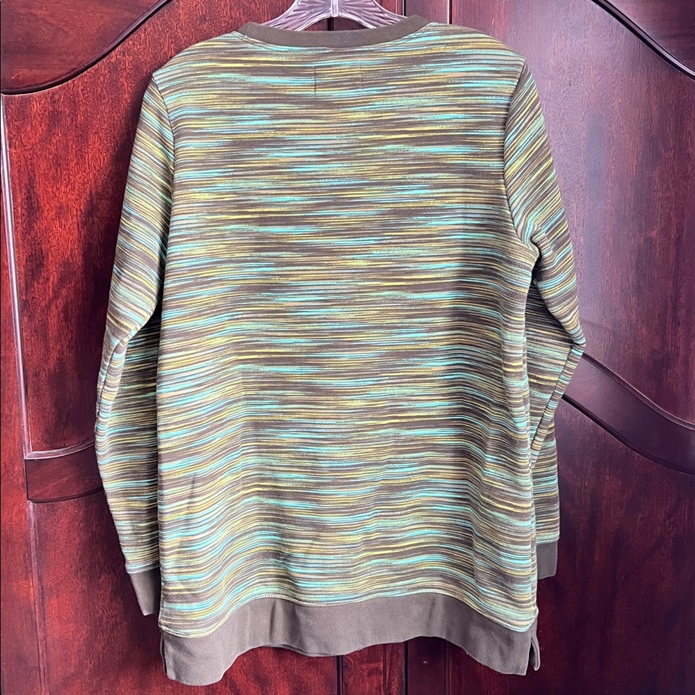 Women’s Lands’ End Serious Sweats Space Dyed Tunic Top Size Medium 10-12 - Picture 4 of 4
